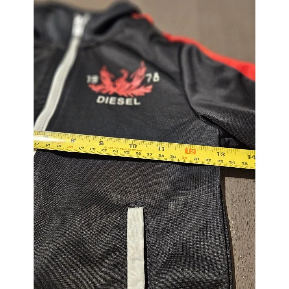 DIESEL BOY’S Size 5 Black Full Zip Track Jacket Streetwear